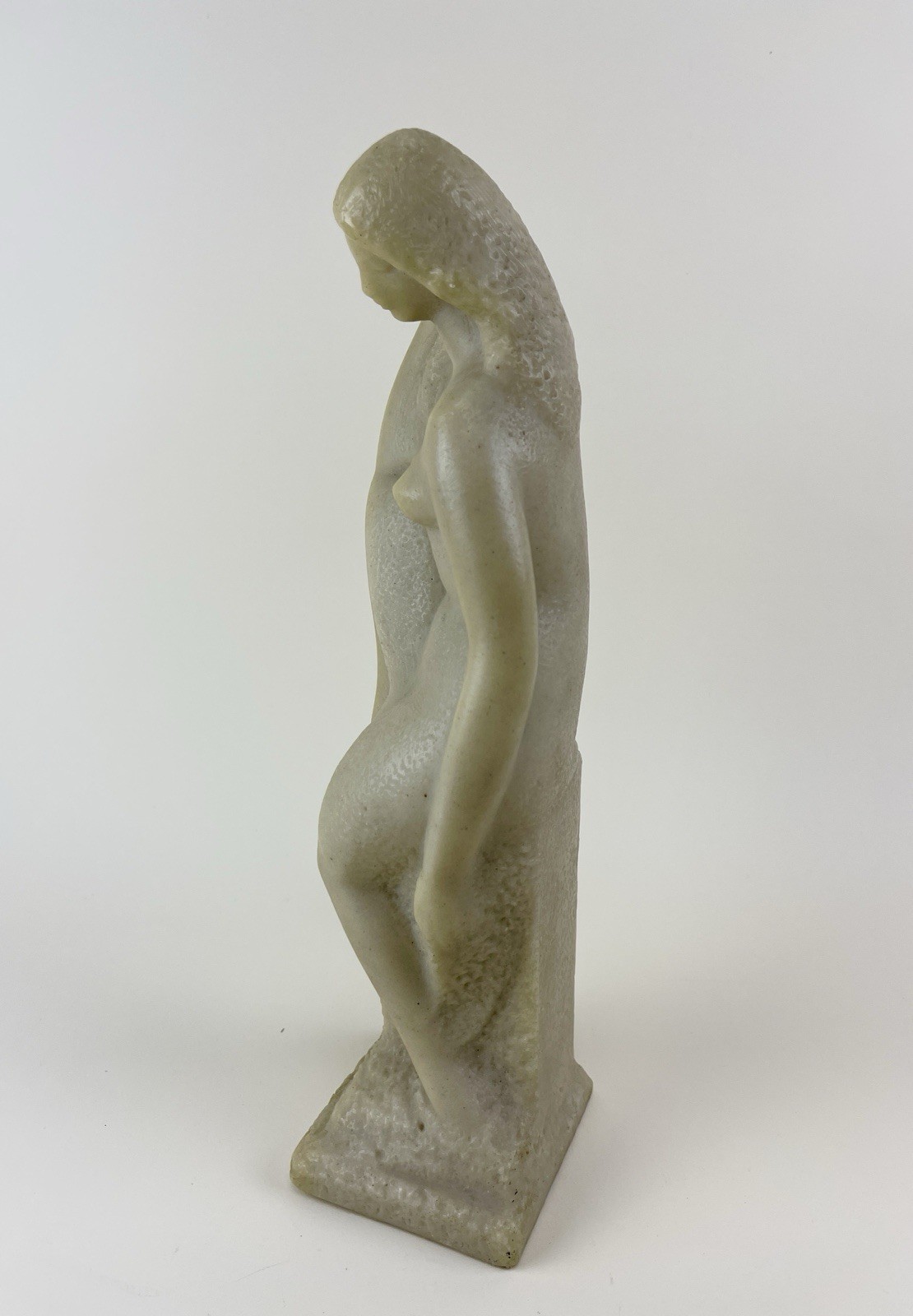 V Glinsky Nude Female Sculpture ‘The River’ 1960’s MCM Modernist Vintage 12”