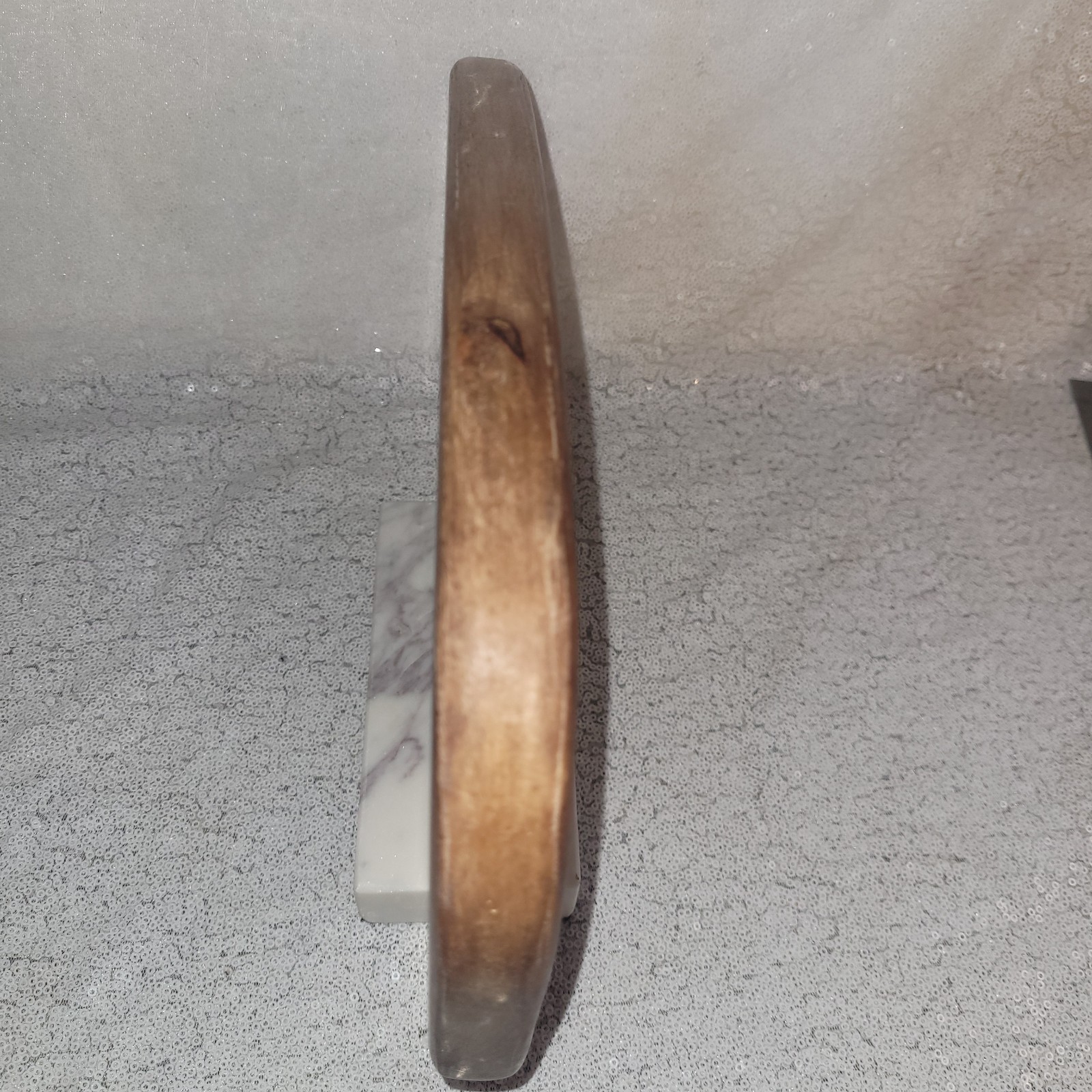 MCM Style Modernist Abstract Wood Free Form Figure On Marble Base 9.5&Prime; X 13&Prime;