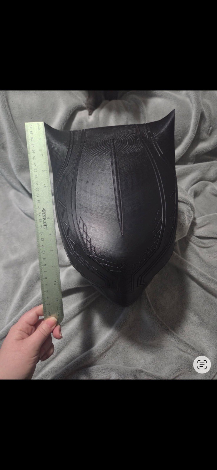 Black Panther Display Helmet 3D Print
