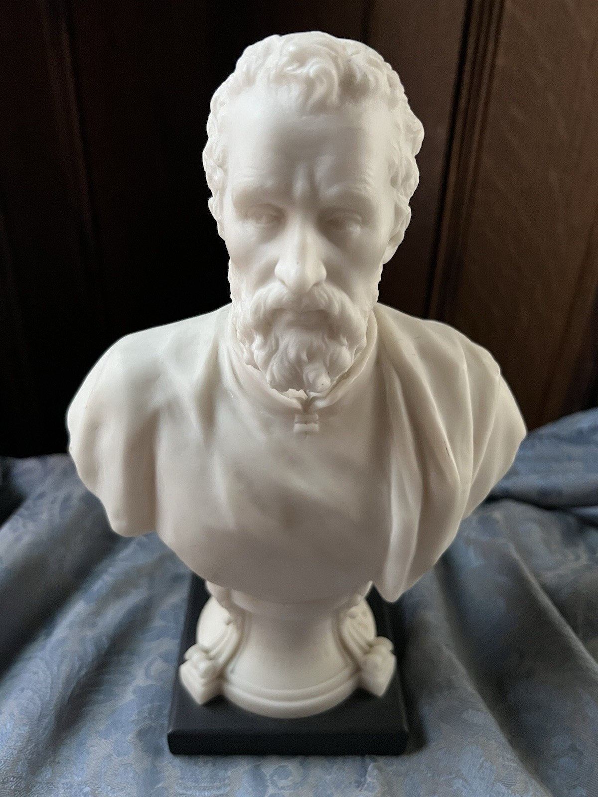 Vintage Cast Marble Bust of Michelangelo Buonarroti