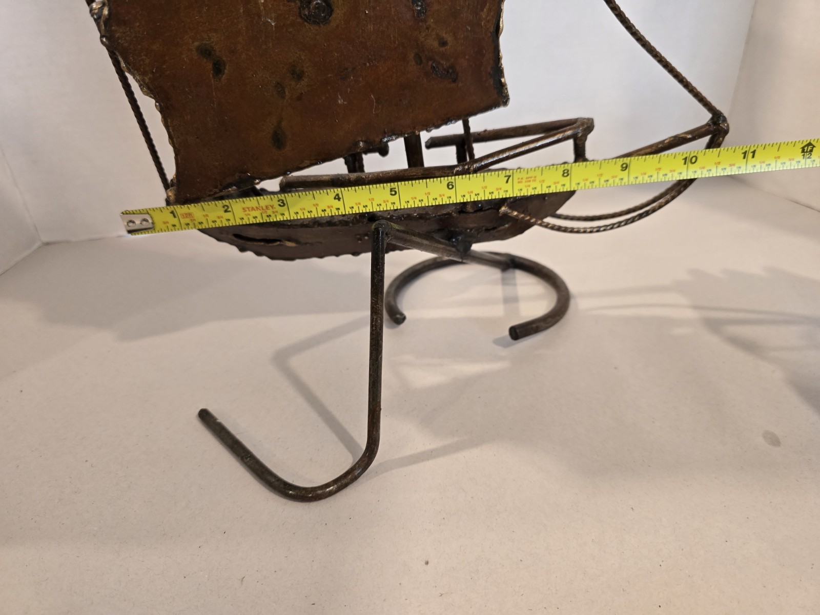 MCM Sailboat Metalware Sculpture Nautical Art Vintage 17&Prime;×11&Prime;×6&Prime; Sailing 1960-70