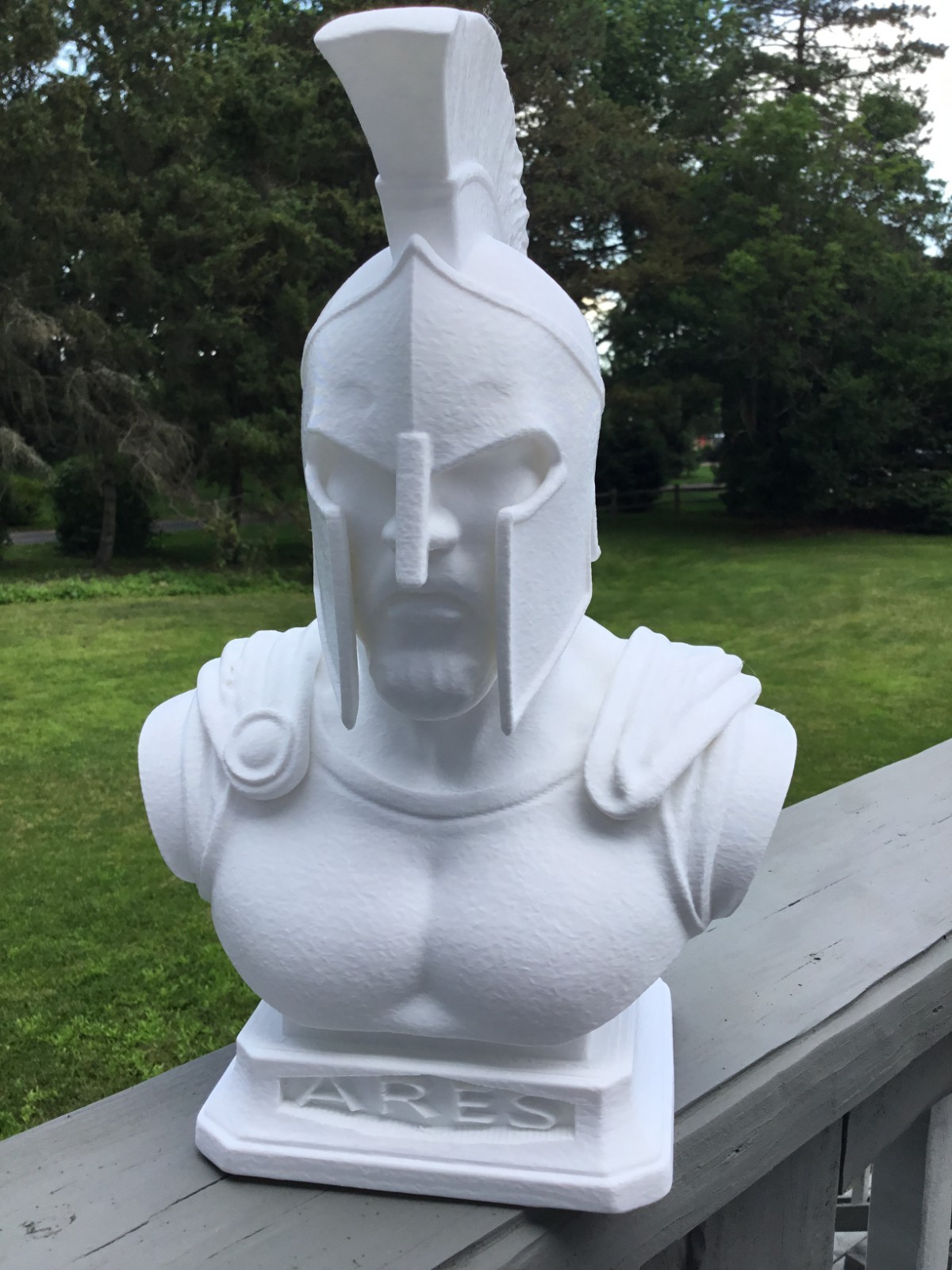 Custom 13&Prime; Ares God of War Bust Spartan Helmet Sculpture Greek Mythology Art