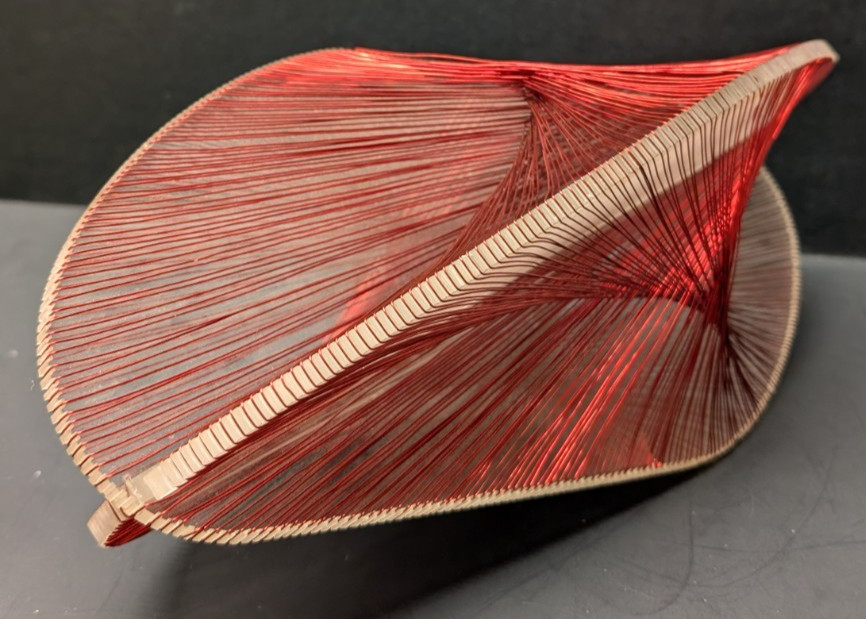 Rare MCM Art Sculpture Attributed to Ronald Fox Lucite & Copper Wire 14&Prime;L x 6&Prime;W