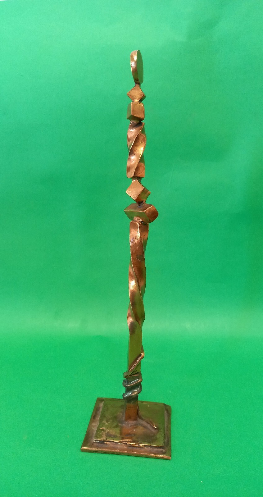 Vincenzo Ferrari, L&rsquo;ombra Della Sera, bronze, 1990, h cm 35.5, w 8.5×8.5 cm.