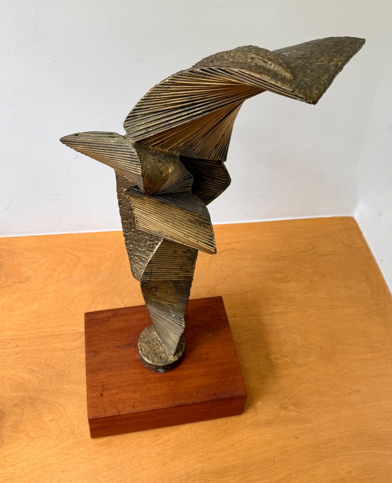 1960s John Roper Brutalist Abstract Metal New York Art Sculpture Statue Vtg Mcm