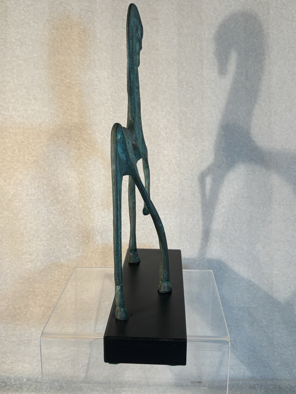 1960’s MCM Bronze Etruscan Art Sculpture Francesco Simoncini Italy Granite Base