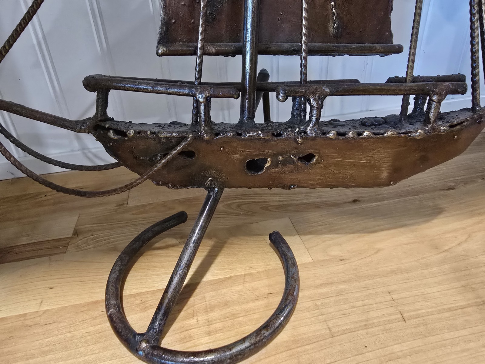 MCM Sailboat Metalware Sculpture Nautical Art Vintage 17&Prime;×11&Prime;×6&Prime; Sailing 1960-70