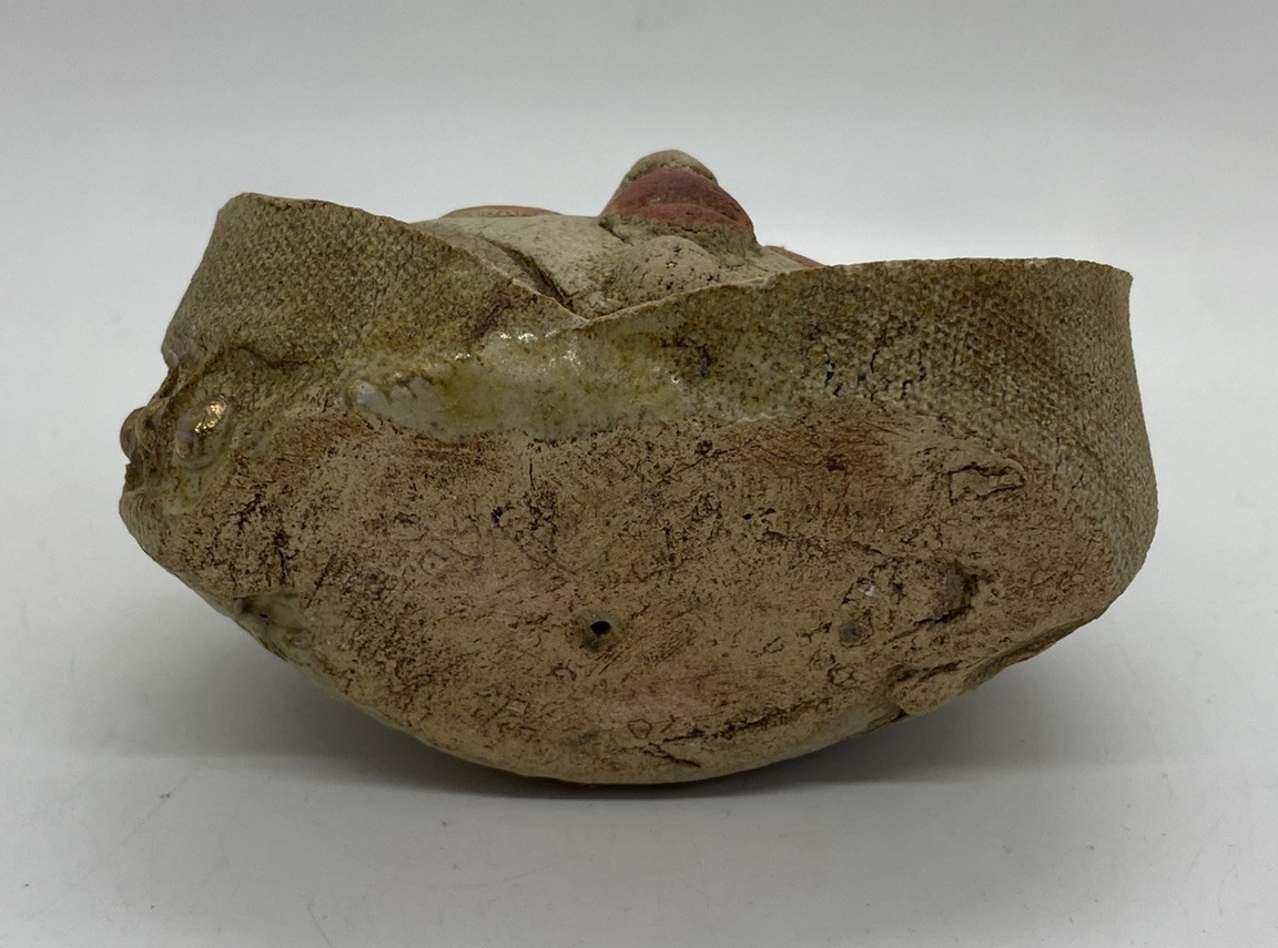 Dane Burr Anthropomorphic Rattle Handmade Pottery Sculpture 4” x 3.25”