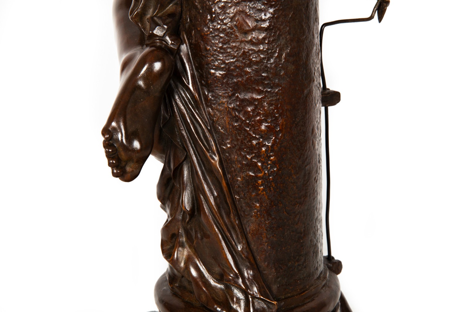Italian Antique Bronze Sculpture « Genius of Franklin » by Giulio Monteverde