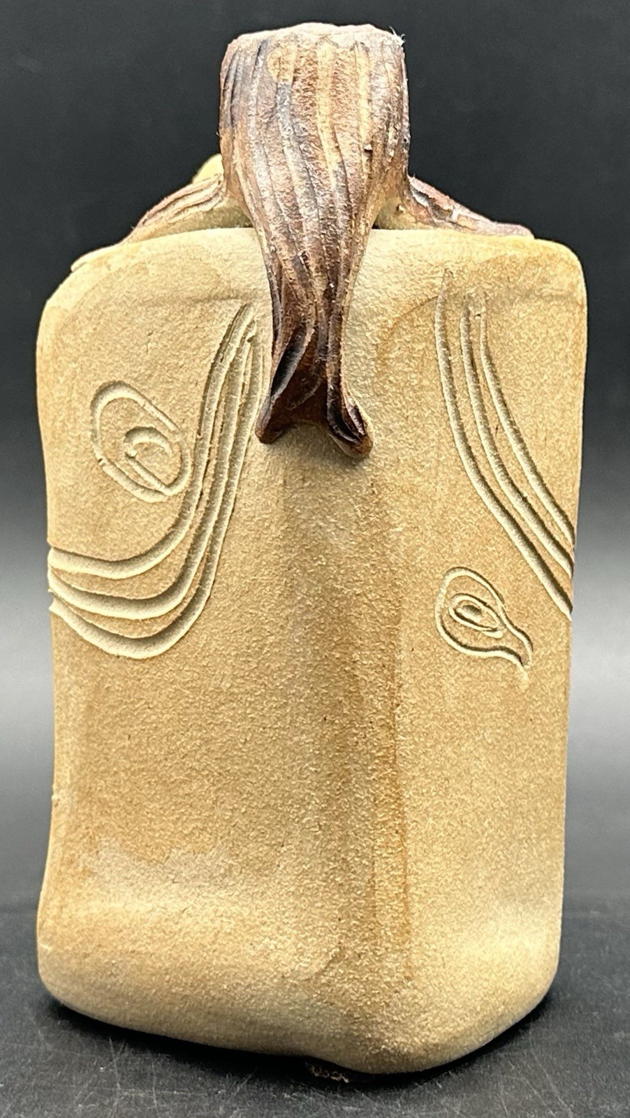 Dan and Lee Ross Studio Pottery Sculpture Fox Den Burrow Tree Stump MN Artists