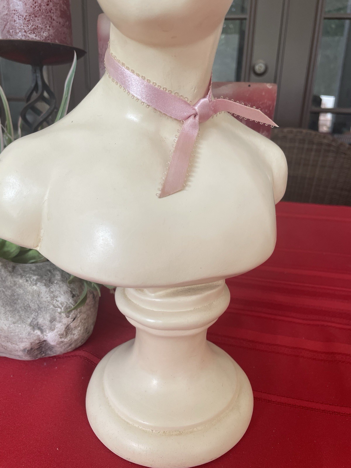 Reproduction 20th Century Bust Ceramic Jean Antoine Houdon 16”