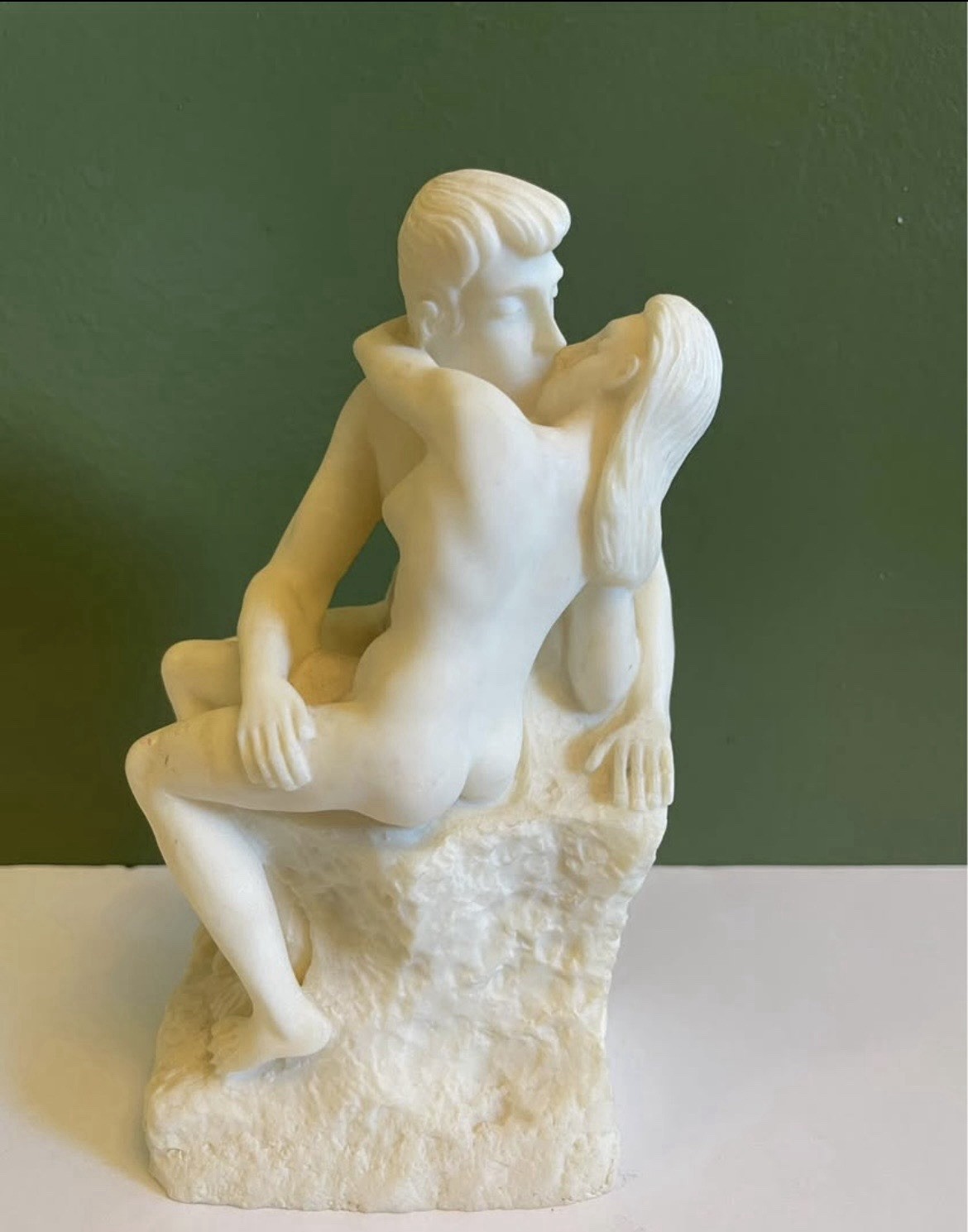 “The Kiss” Auguste Rodin Replica Sculpture 7” Made In Greece