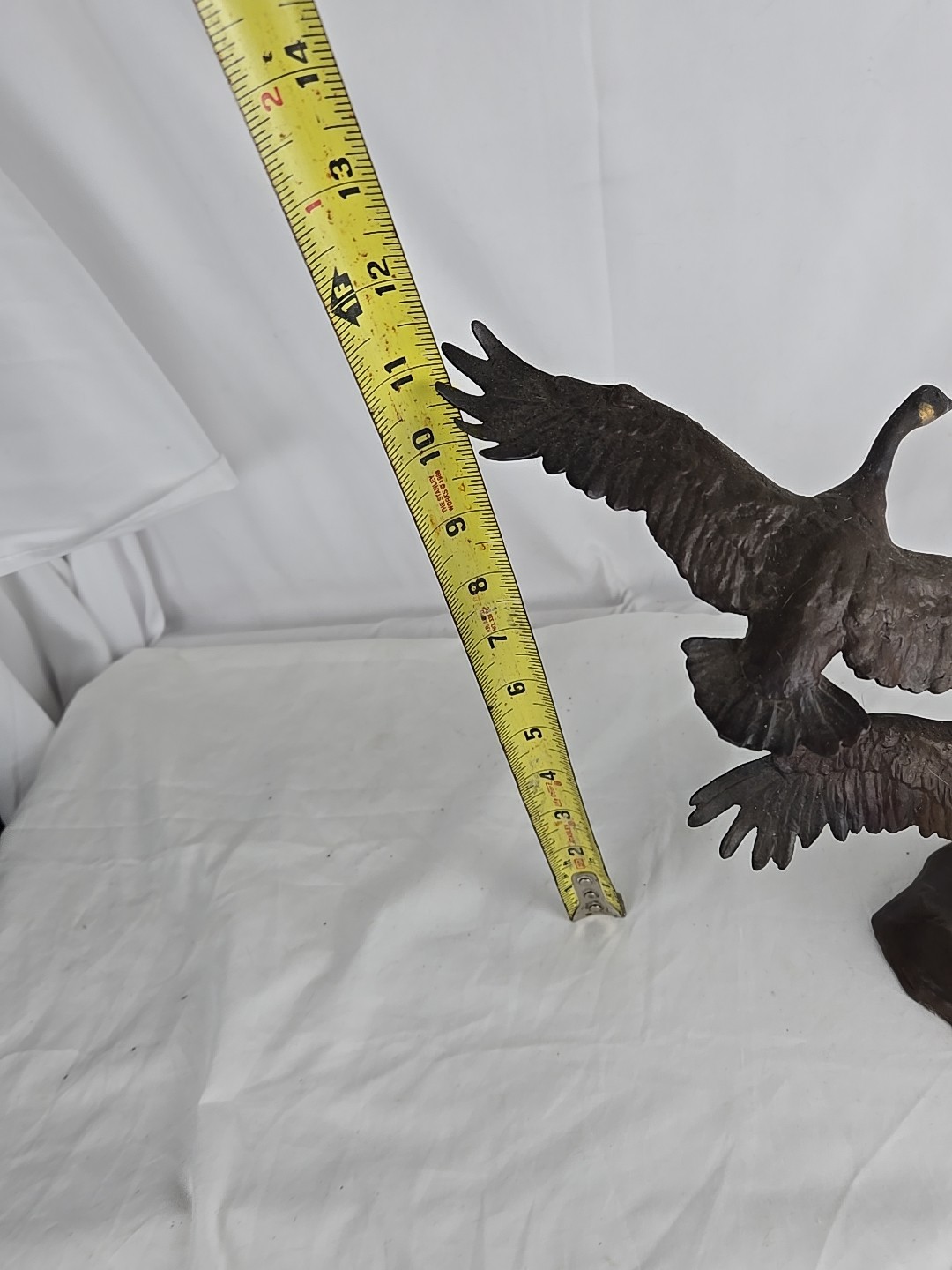 1983 Bronze Sculpture by Jonathan Bronson, « Autumn Flight » Canada Geese Flying