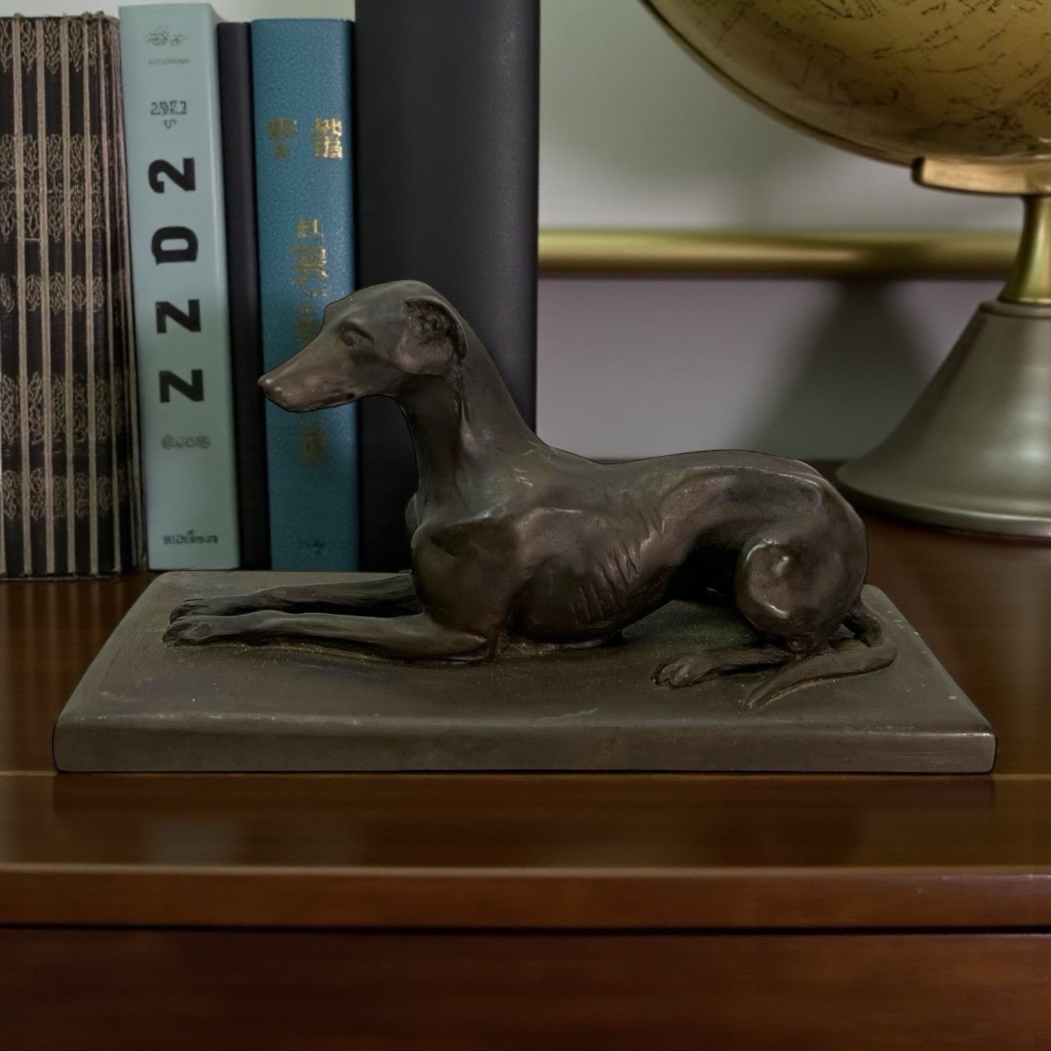Vintage Whippet/Greyhound Dog Sculpture Small 3.25” High.