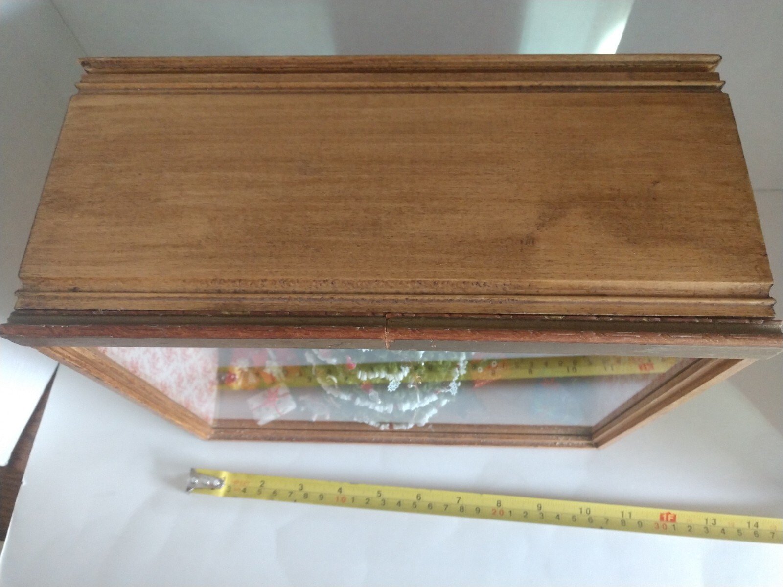 Vintage Christmas Morning Diorama Shadow Box Display mini tree decor art retro