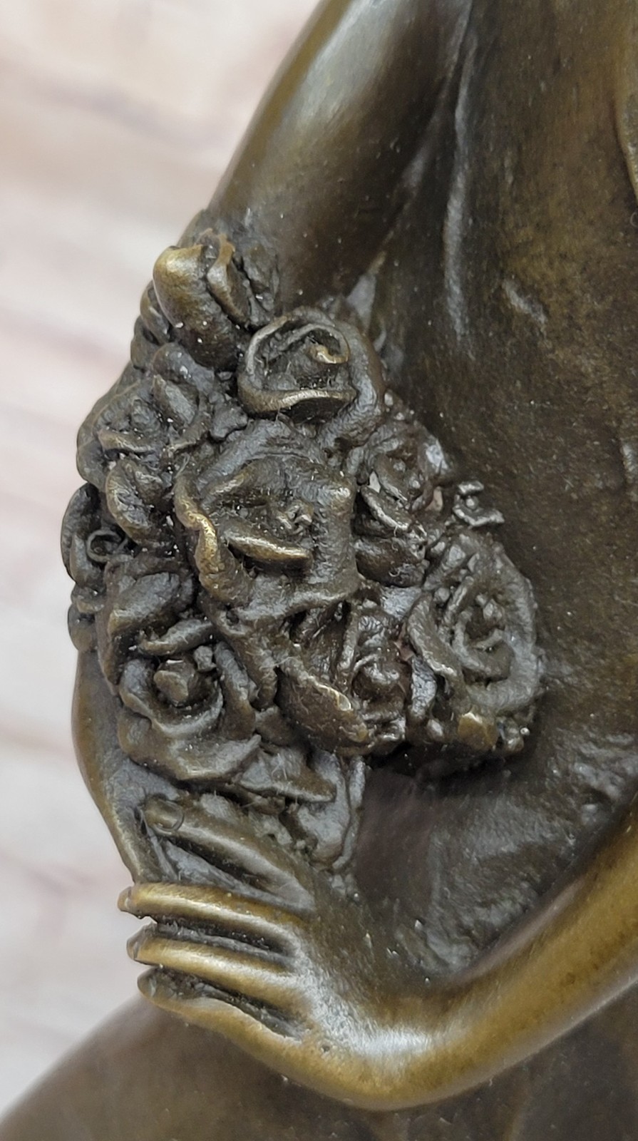 Flora Roman Goddess of Spring and Flowers Bronze Sculpture with Classical Female