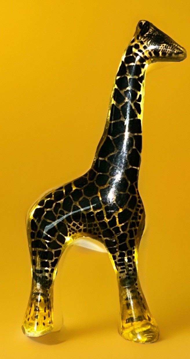 Palatnik Giraffe Lucite Acrylic Sculpture Made In Brazil MCM Figurine