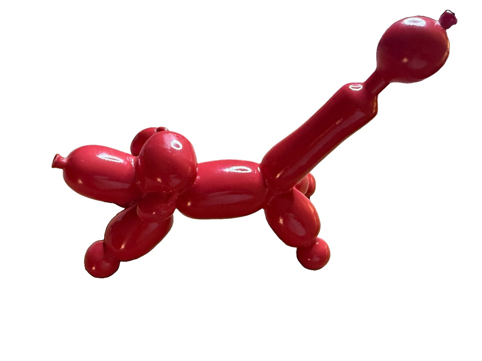 Ceramic Balloon Dog Sculpture Red Pop Art Retro Collectible Ornament $15