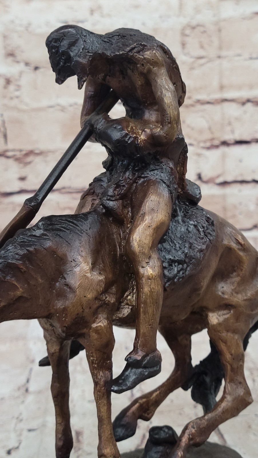 END OF THE TRAIL Statue Western Native American Indian Figure Bronze Art Gift