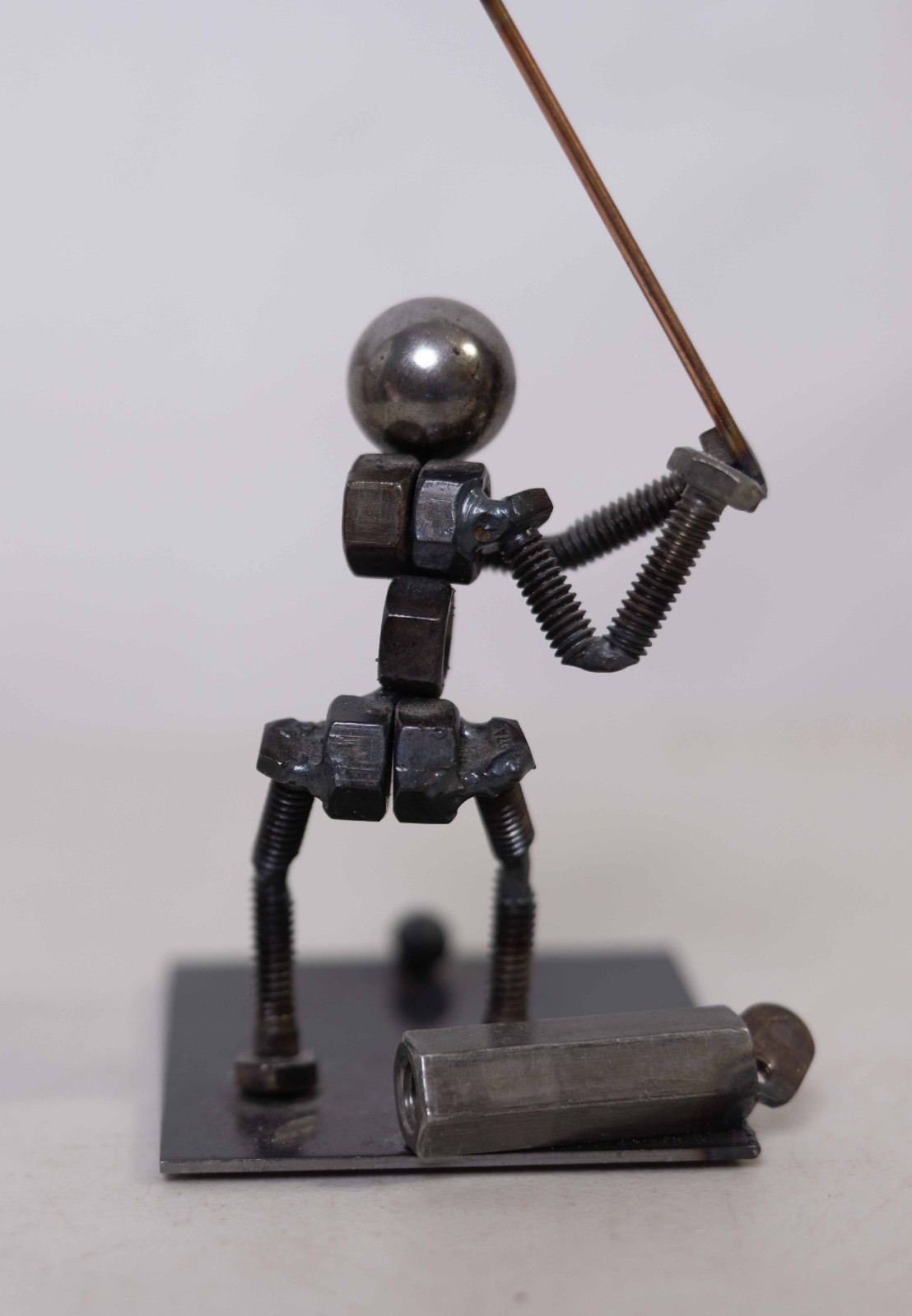 Steve Appel’s Bolt People Metal Art Sculpture Golf Player Signed