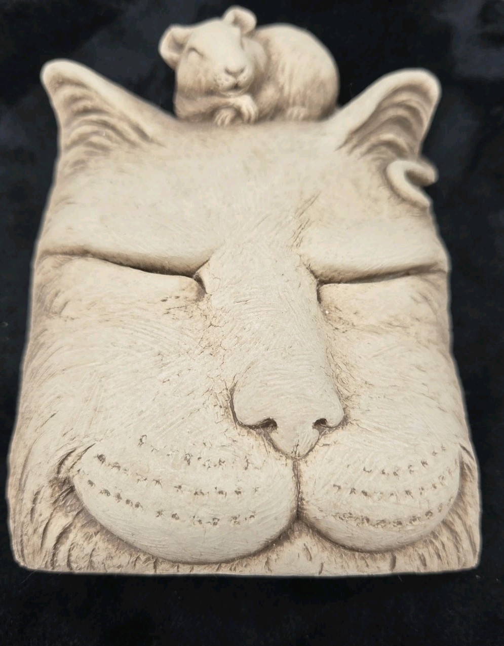 Cat & Mouse Napping Art Sculpture By George Carruth-2009