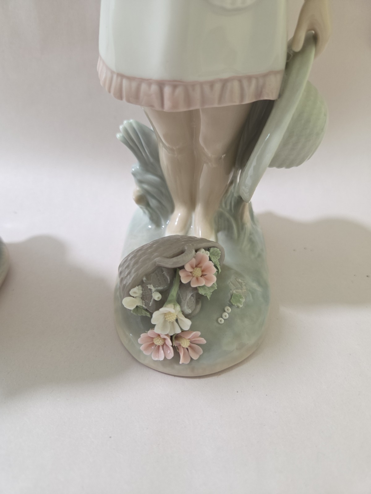 Lot Of 2 Lladro Figurines Girls Flowers Made In Spain Some Chips READ
