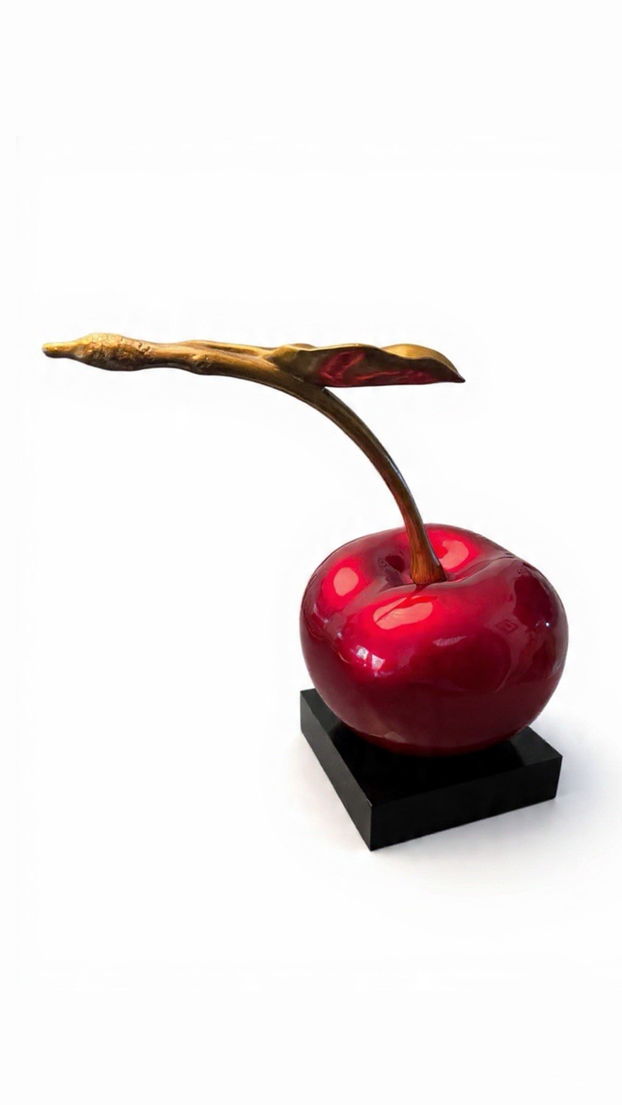 Handmade Sculpture « The Cherry On Top » – Artificial Stone, Art Piece OVERSIZED