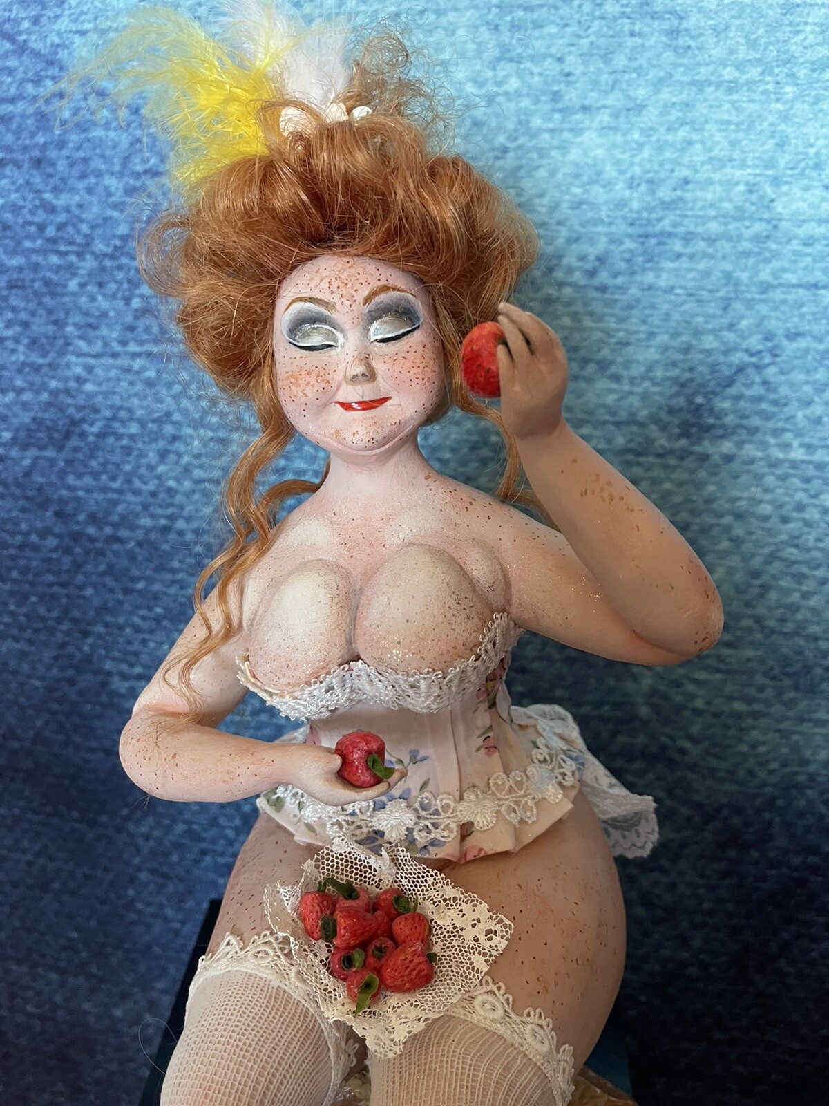 Ooak art doll , collection doll hand made . interior Doll
