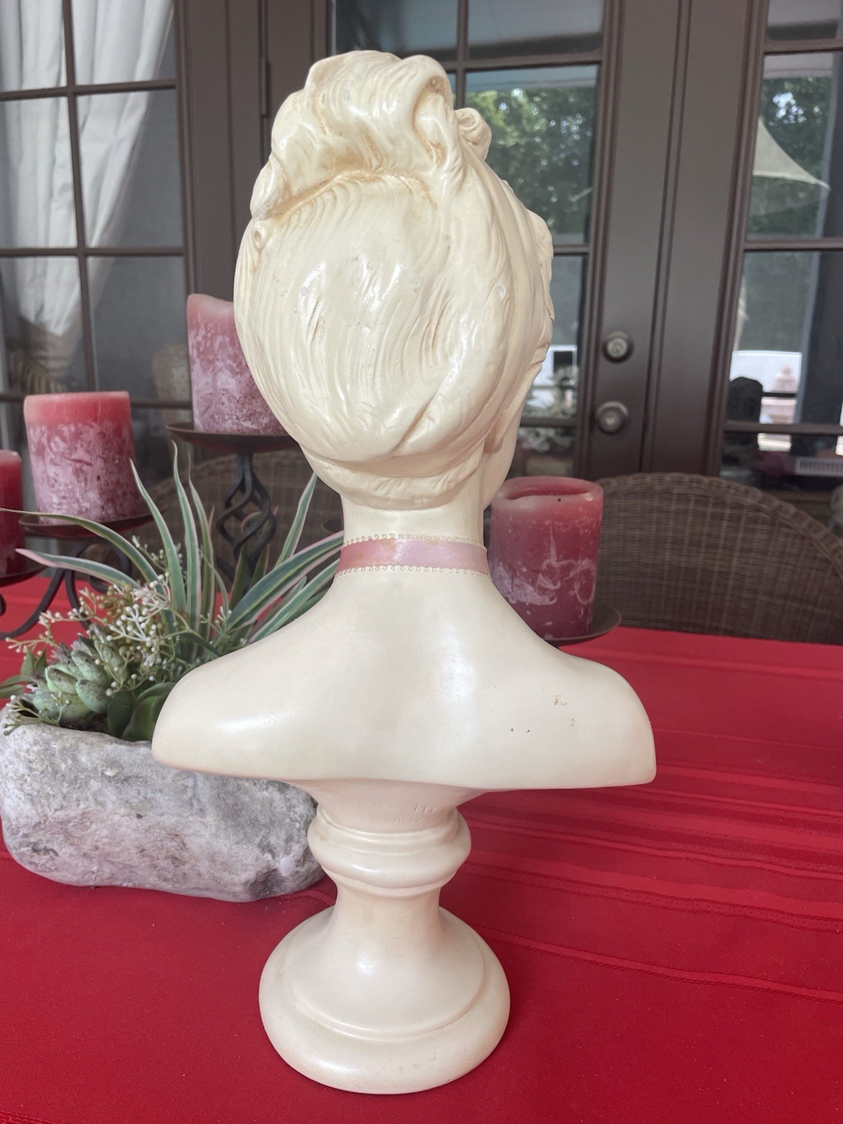 Reproduction 20th Century Bust Ceramic Jean Antoine Houdon 16”