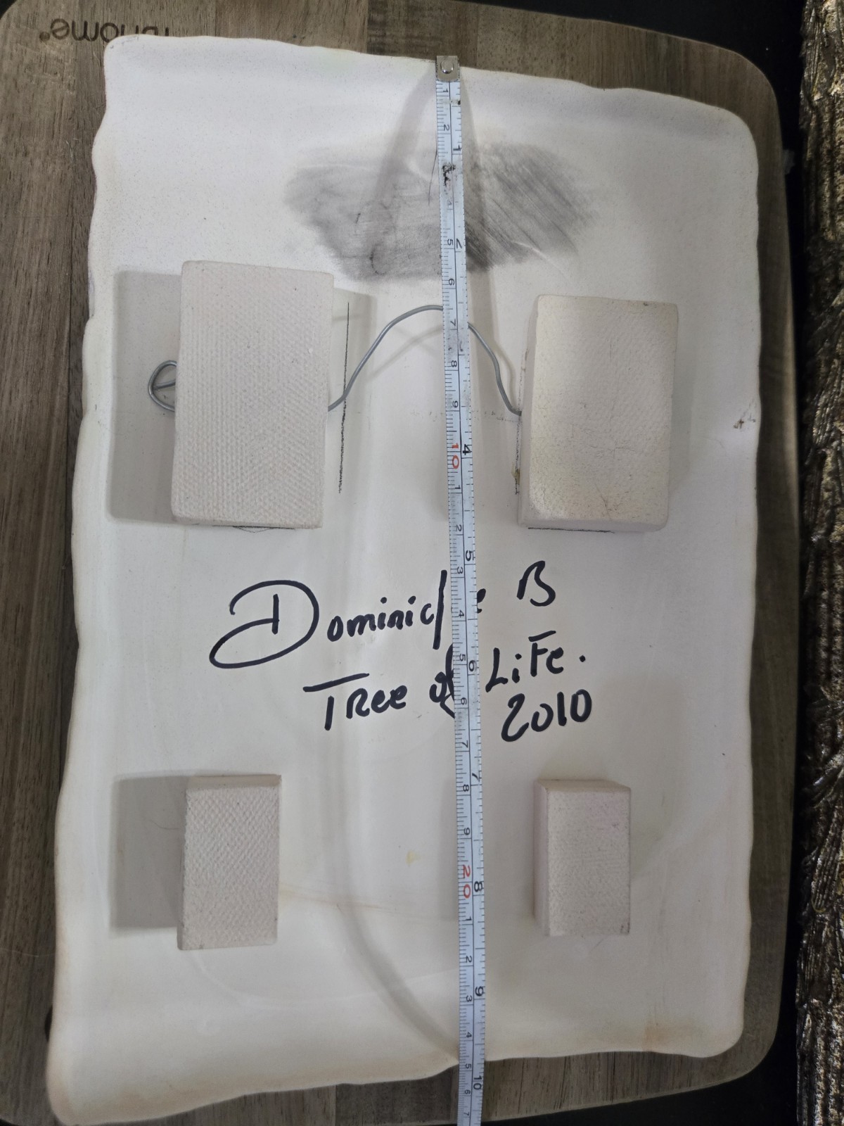 Dominique Blain Ceramic Sculpture Wall Plate « Tree Of Life” 2010. Artist Signed