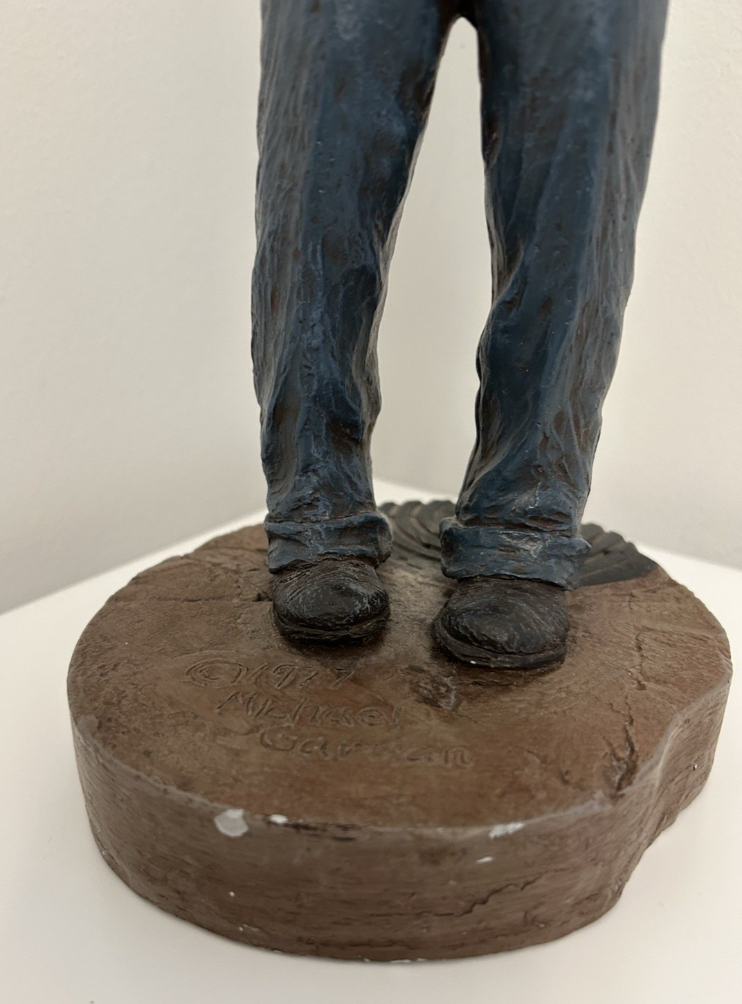 MICHAEL GARMAN Sculpture « WHITEY » Hand Painted & SIGNED 13&Prime; Street People