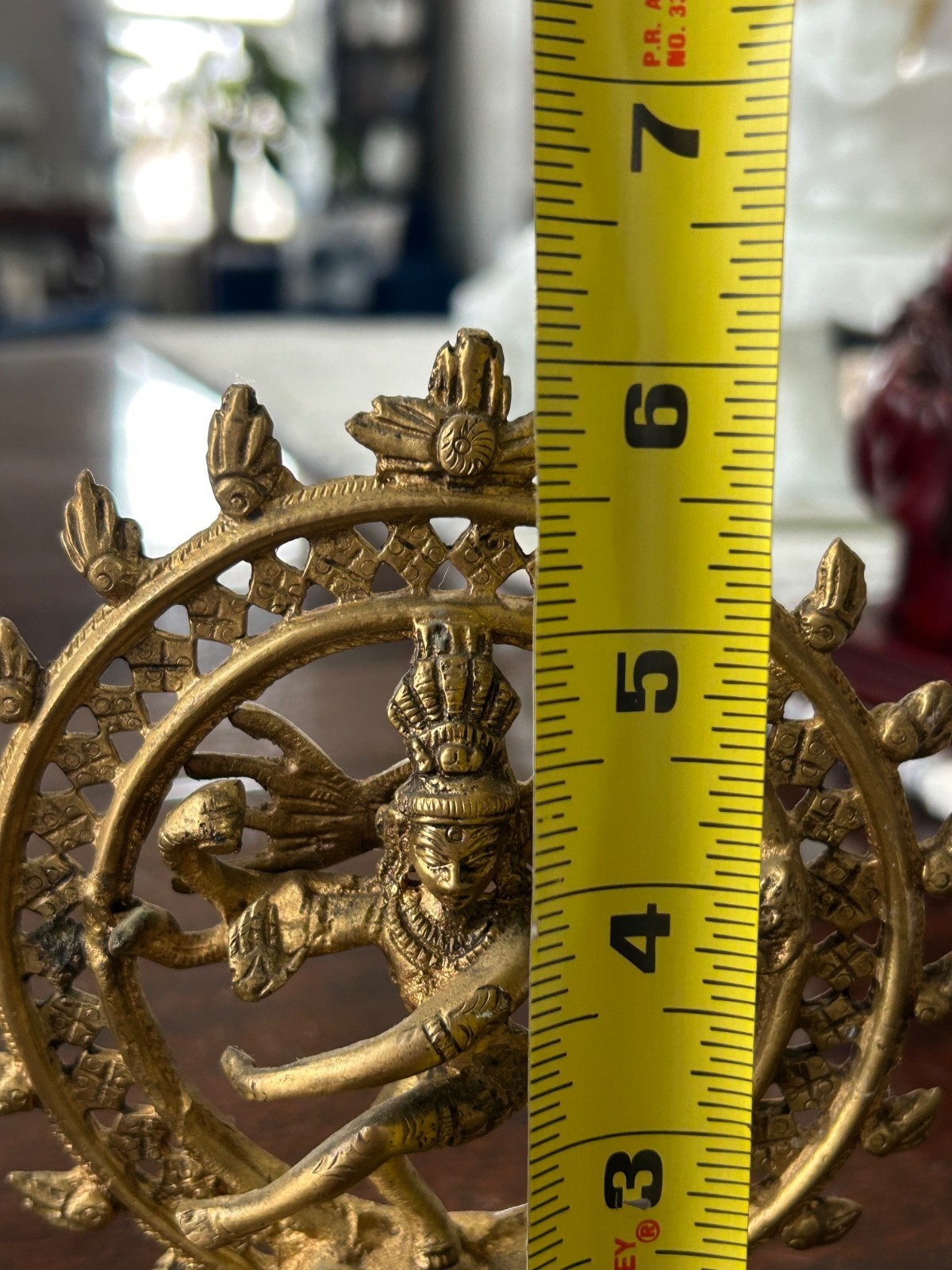 Vintage Brass Hindu Statue Shiva Nataraja form Lord of the Dance approx. 6”