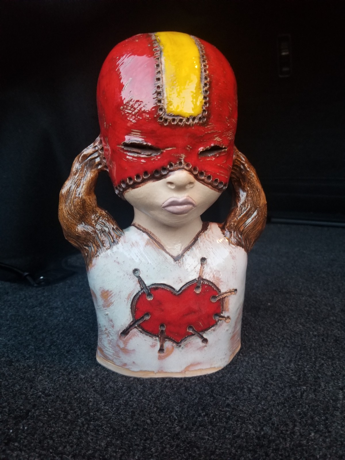 IWO RYNKIEWICZ (aka KOBRON) Ceramic Sculpture « Kid 106 » (2013)