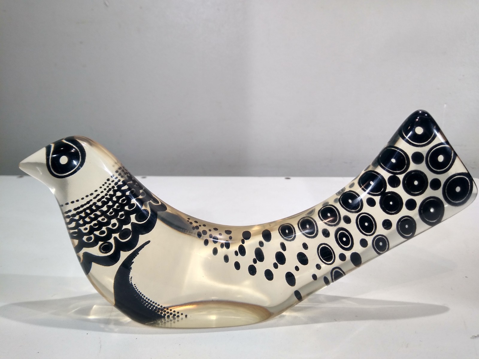 Abraham Palatnik Lucite Acrylic Op Art Bird Sculpture Vtg Modern Brazil MCM 8.5&Prime;