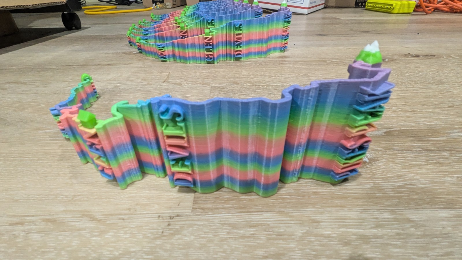 Pikes Peak hillclimb race road 3D art – Rainbow colors