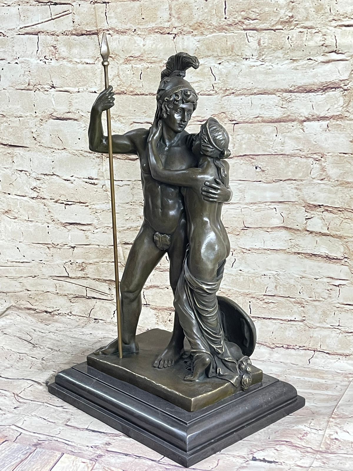 Ares and Aphrodite or Venus and Mars Genuine Solid Real Bronze Sculpture