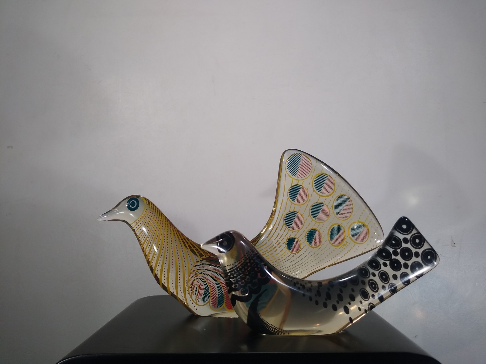 Abraham Palatnik Lucite Acrylic Op Art Bird Sculpture Vtg Modern Brazil MCM 8.5&Prime;