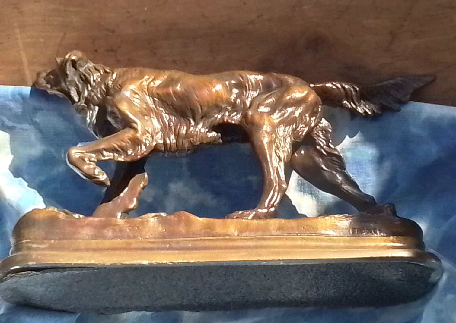 France 19thC. BRONZE ♧ HUNTING DOG « On Point » Jules MOIGNIEZ