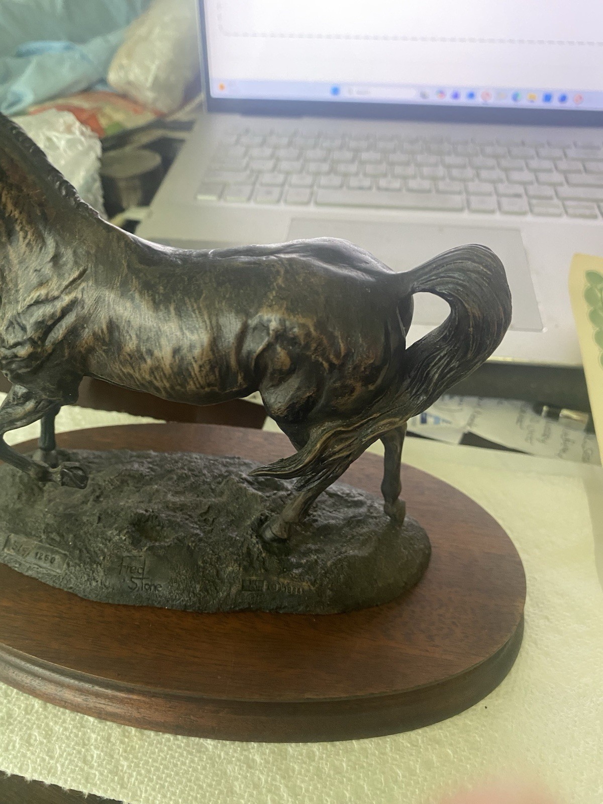 Fred Stone Black Stallion Bronze Figurine # 519 of 1250