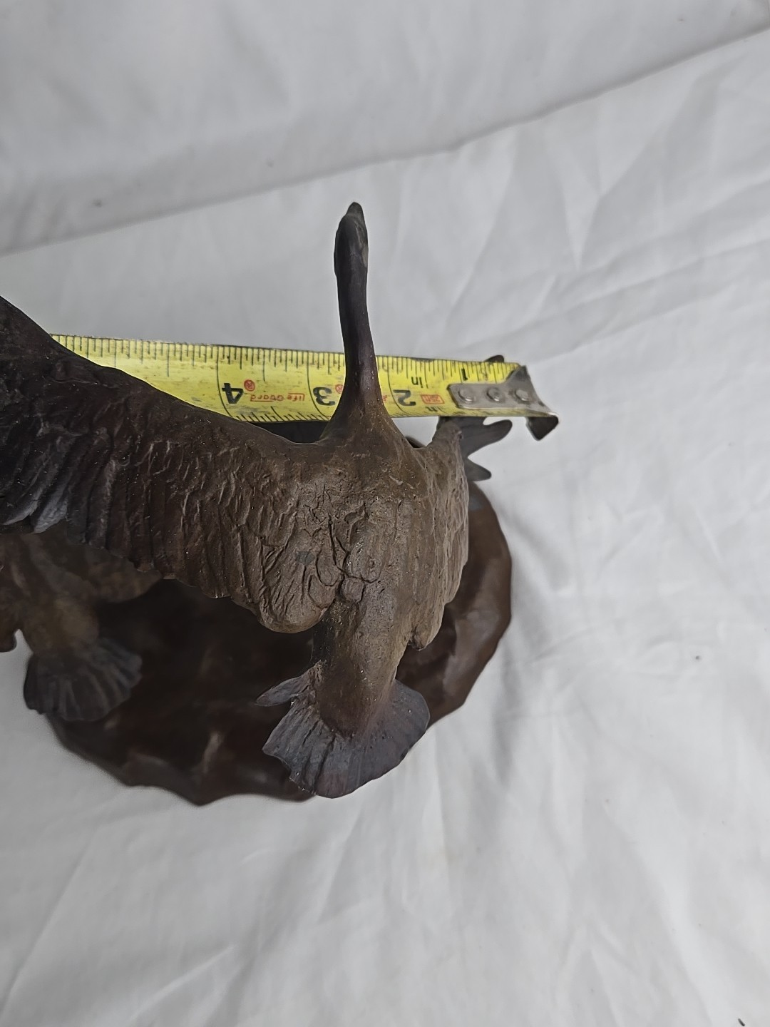 1983 Bronze Sculpture by Jonathan Bronson, « Autumn Flight » Canada Geese Flying