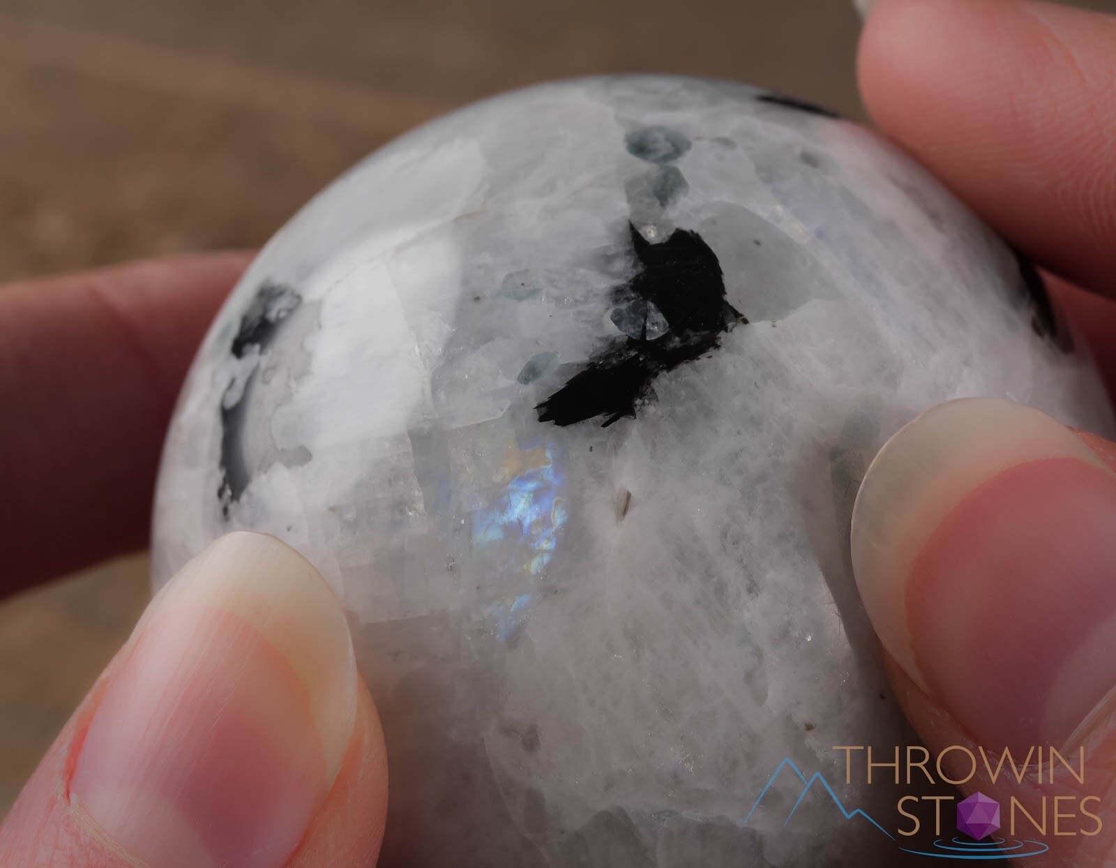 Rainbow MOONSTONE Crystal Ball Sphere – Unique Gift, Gothic Home Decor, E0372