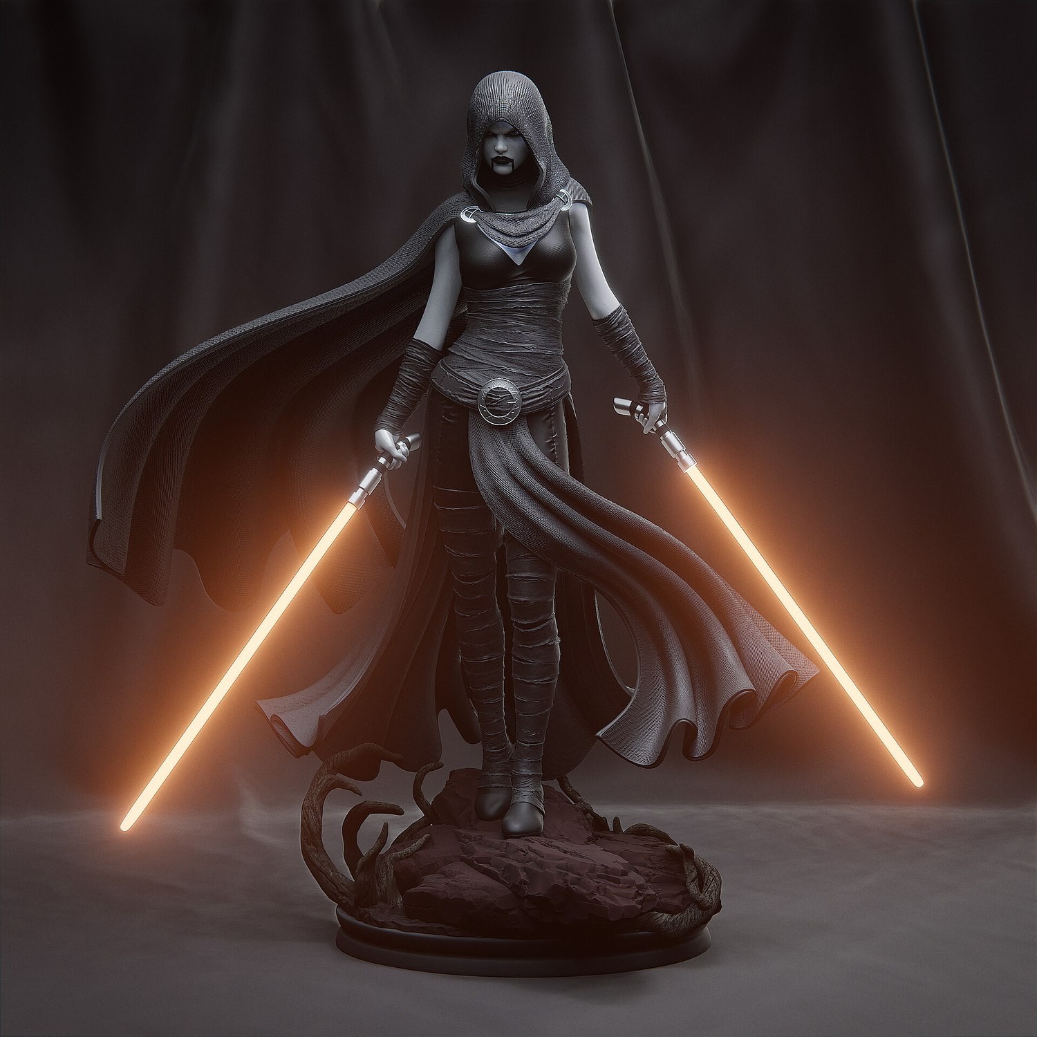 Asajj Ventress Star Wars! Printed 16k Res! HandPainted or Unpainted!