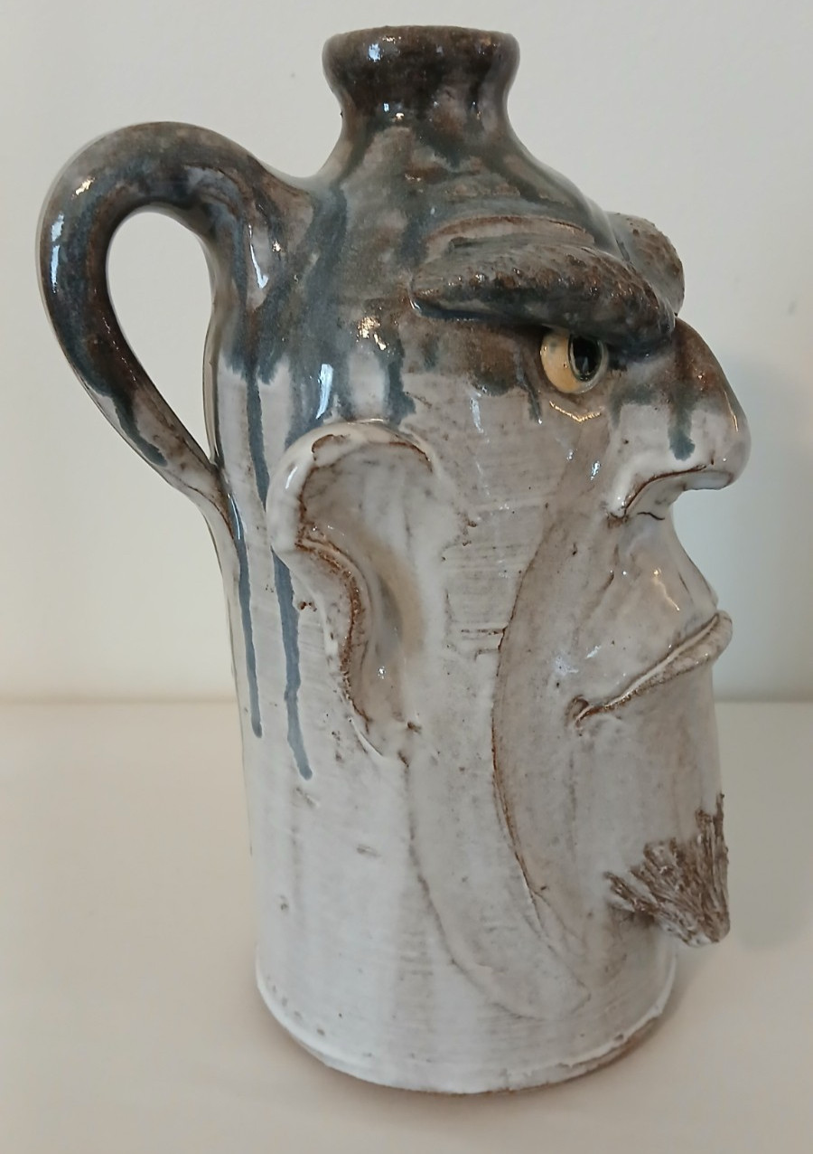 Dal Burtchaell « Ugly Face » Frowning Man w/Bushy Eyebrows & Goatee – Multi-Glazed