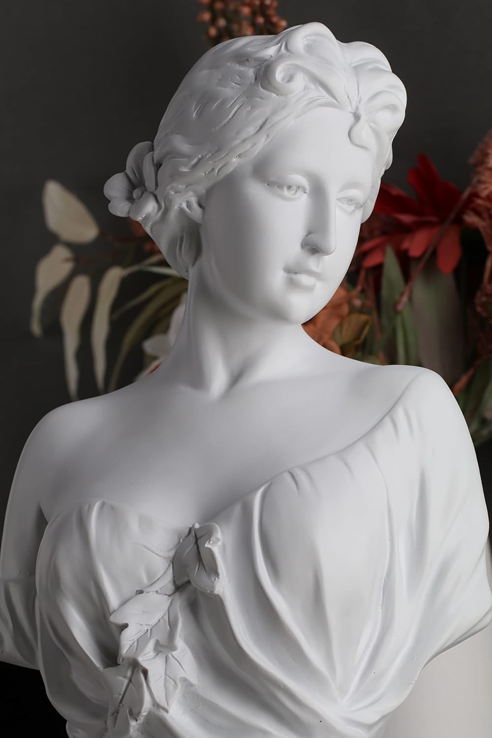 12&Prime; Classical Maiden Bust Statue Young Woman Sculpture Modern Home Office Decor