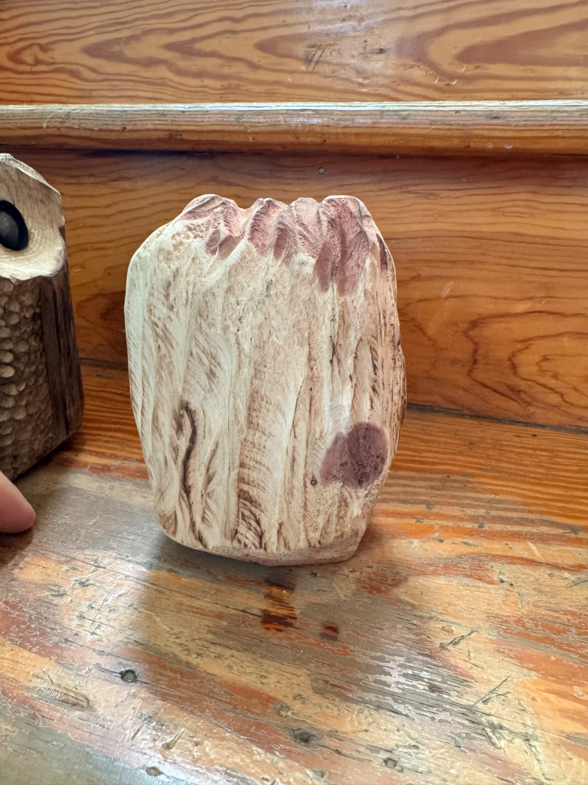 Chainsaw and Dremel Carved Wooden Baby Owls – Black Walnut, Cherry, & Cedar!