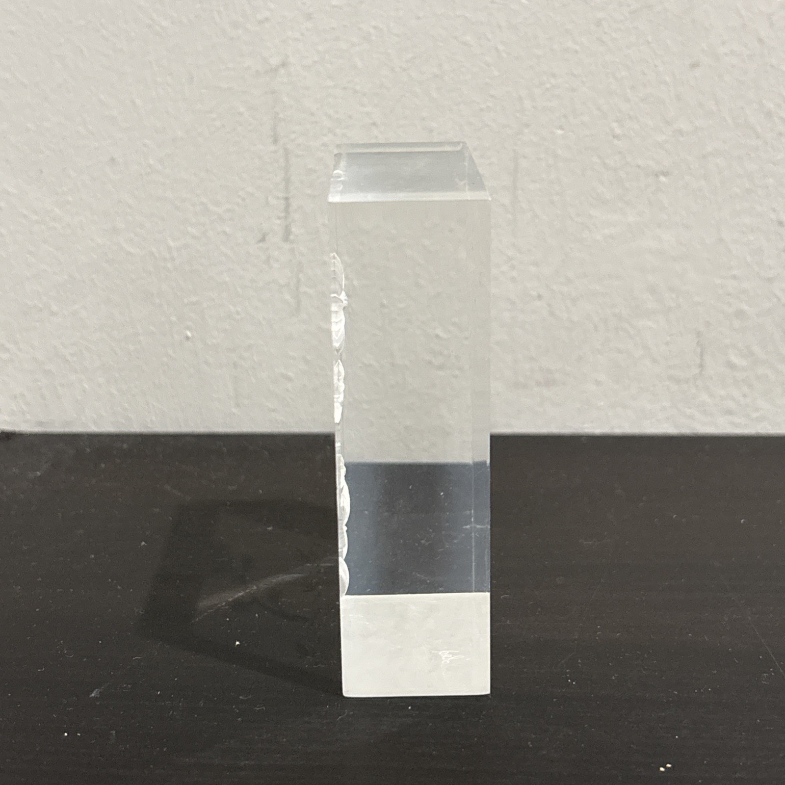 Vtg Lucite Acrylic Etched Flower Sculpture Signed Chrysanthemum Daisy 3.5”x2.5”