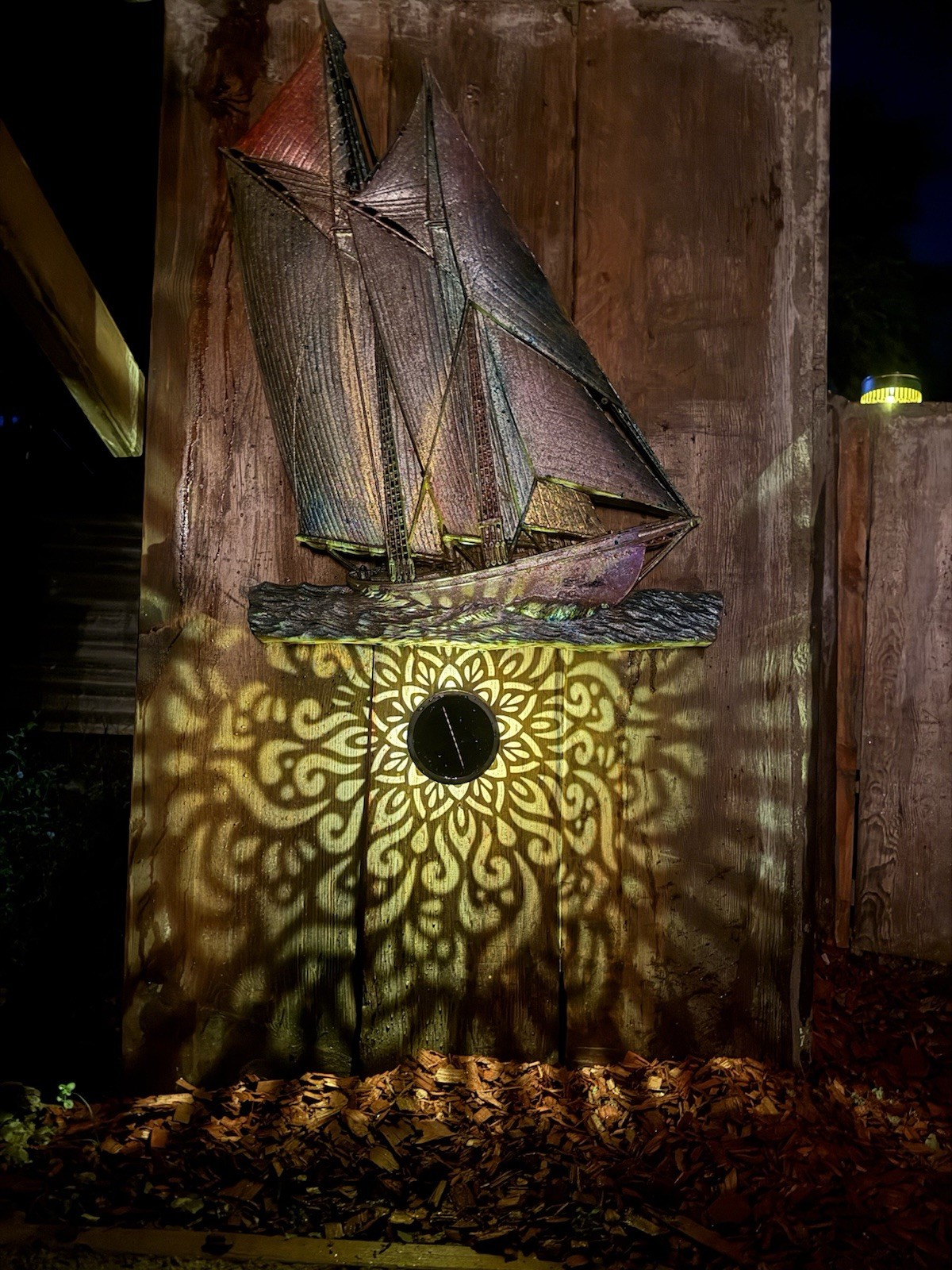 Resin Glazed Sailboat with high quality metallic Glitter paint