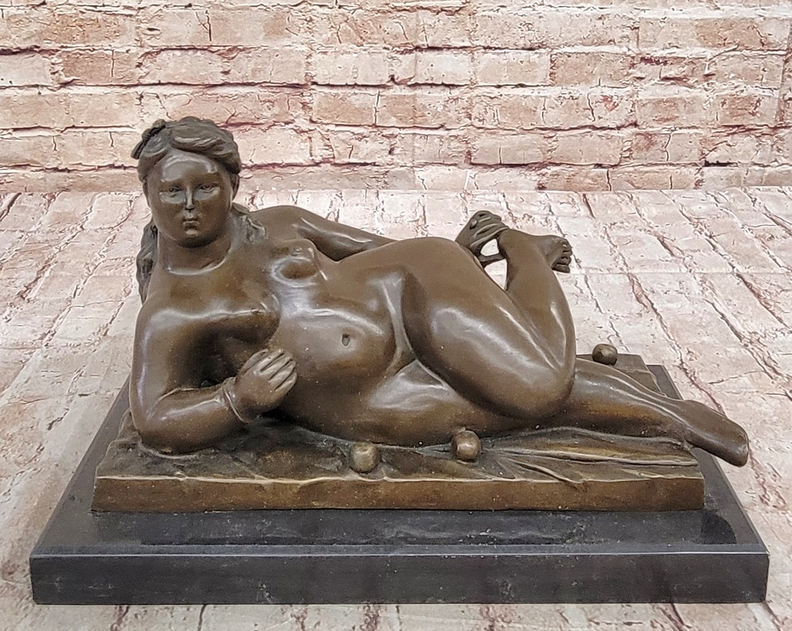 BOTERO DECORATIVE BRONZE SCULPTURE SLEEPING WOMAN HOT CAST FIGURINE FIGURE DECOR