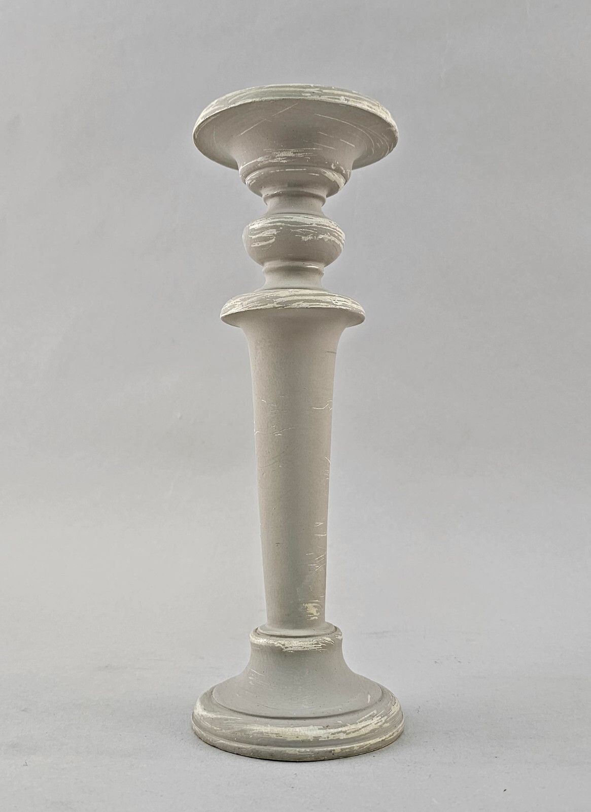 9934467 Candle Vintage Resin Chandelier Gray Shabby Chic 3 7/8×10 5/8in