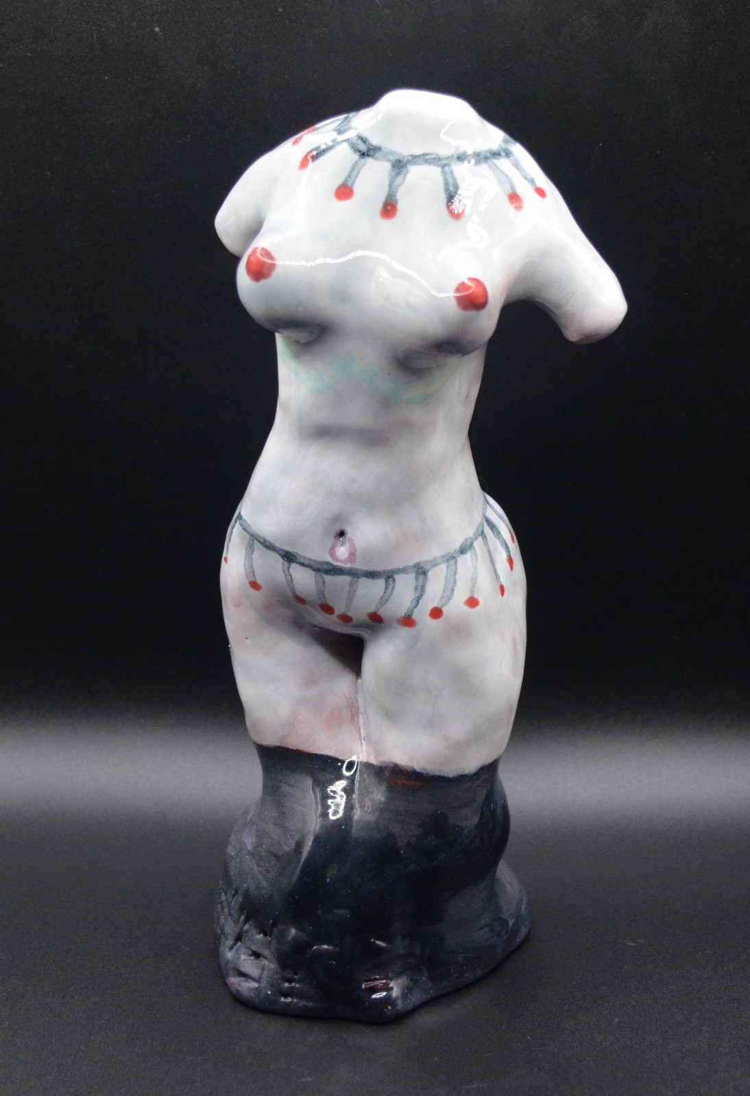 « Sumerian Goddess » – Expensive Sensual Clay Sculpture. Hand made & glazed.